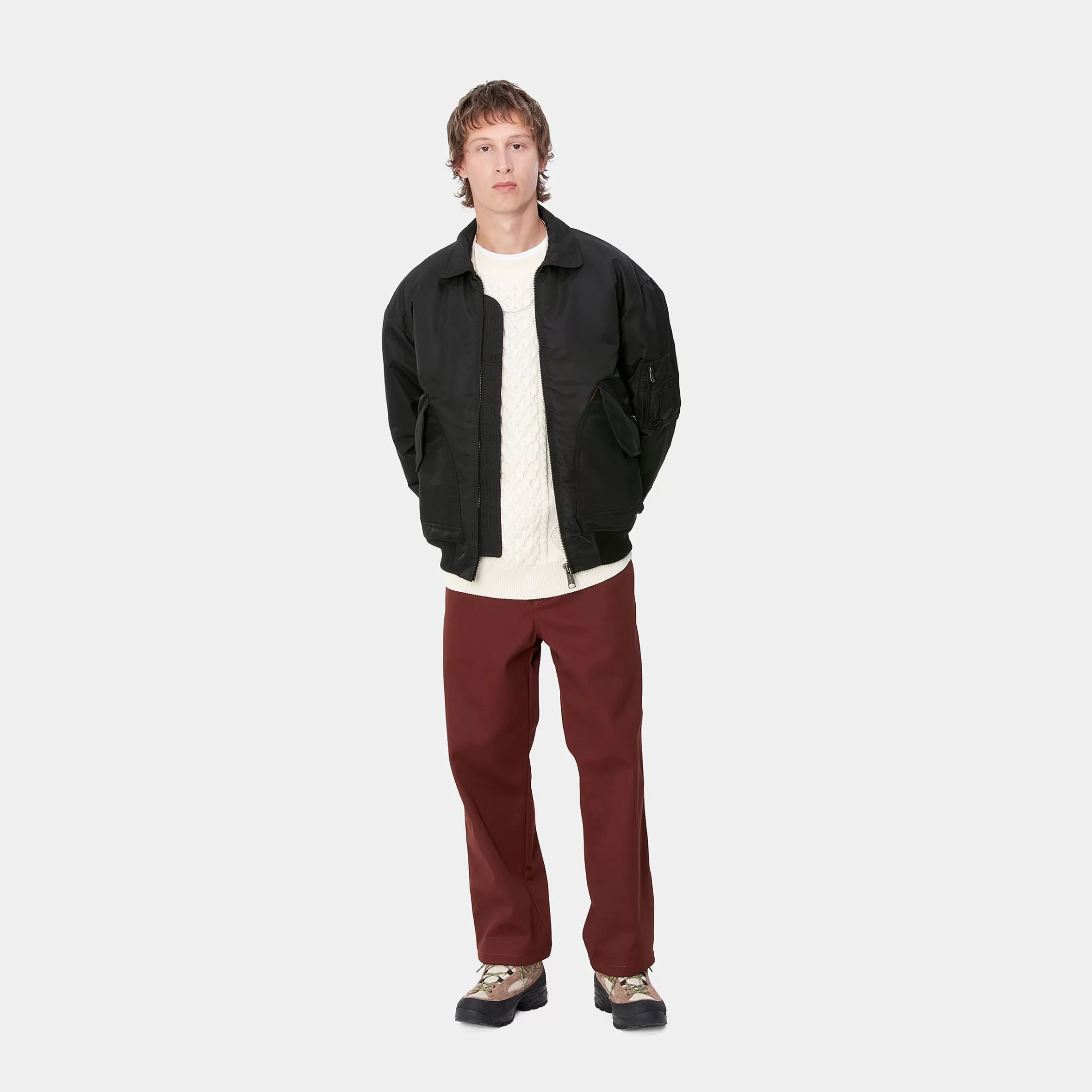 olten_bomber_4.webp Blusões E Coletes | Carhartt WIP Olten Bomber Black / Turmeric