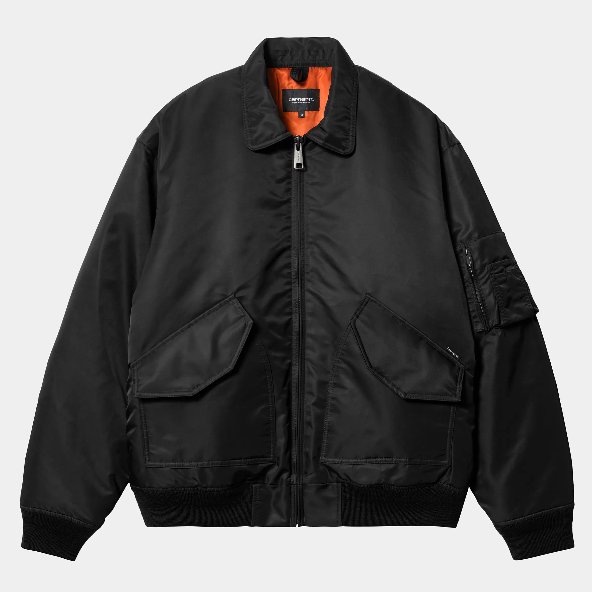 olten_bomber_5.webp Blusões E Coletes | Carhartt WIP Olten Bomber Black / Turmeric